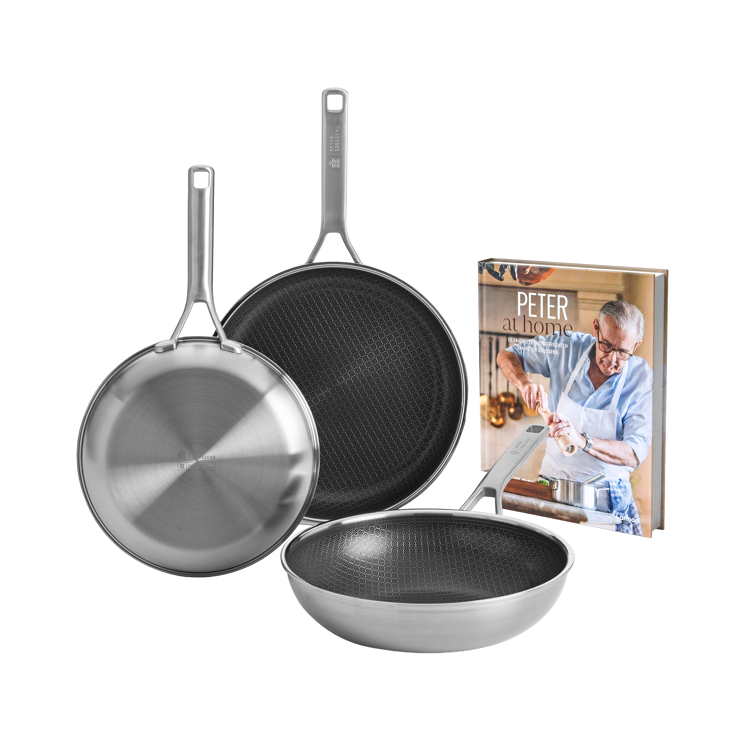 Durabond Hybride koekenpanset (24cm   28cm)   wok met Gratis kookboek