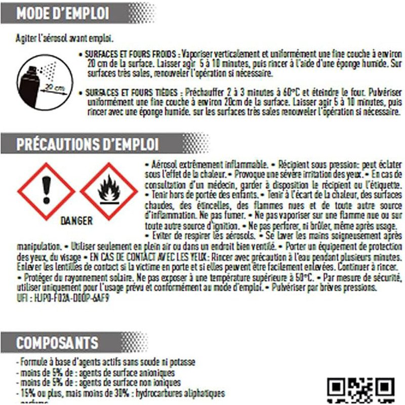 Décapant four et accessoires 600 ml
