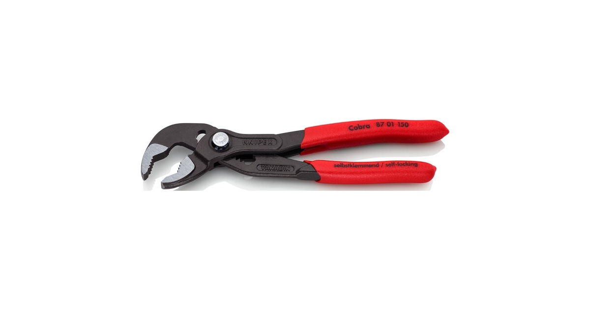 KNIPEXCobra Waterpomptang 8701150 zweedse- / waterpomp-tang  (Zwart/rood, 150 mm)
