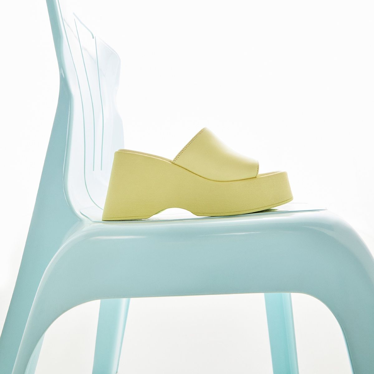 Betta Light Yellow Women Platform sandals