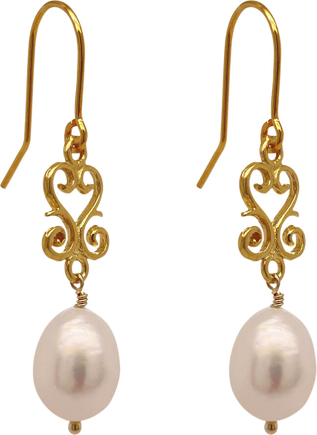 BeChristensen Mariela Pearl Earrings - Gold Gold