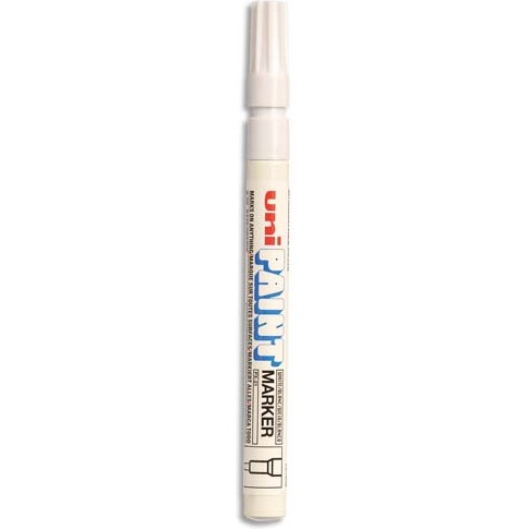 Marqueur permanent Uni Ball Paint Marker pointe ogive 0,8 à 1,2 mm blanc