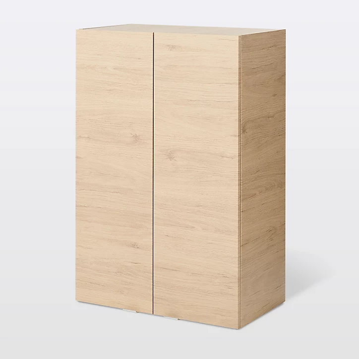 Armoire de salle de bains GoodHome Imandra bois chêne L.60 x H.90 x P.36 cm