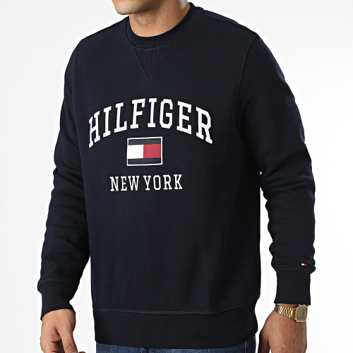 Sweat Crewneck Modern Varsity 8755 Bleu Marine