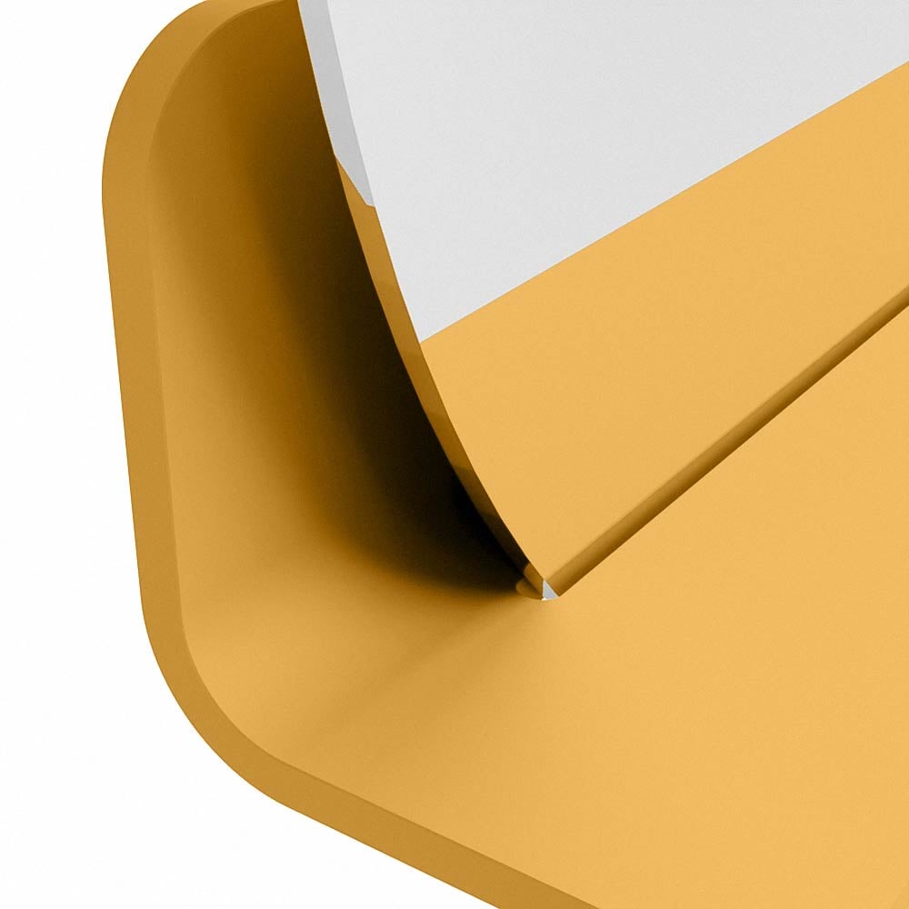 Mondiaz Spot spiegel rond Ø60cm met planchet ocher