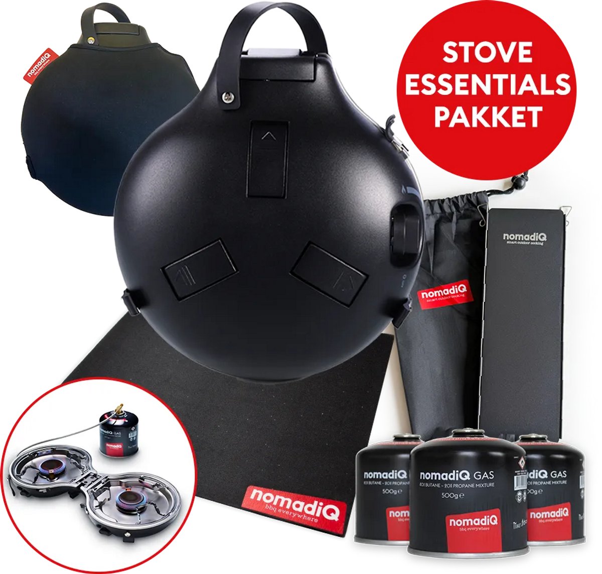 NomadiQ Stove Essentials pakket - Black