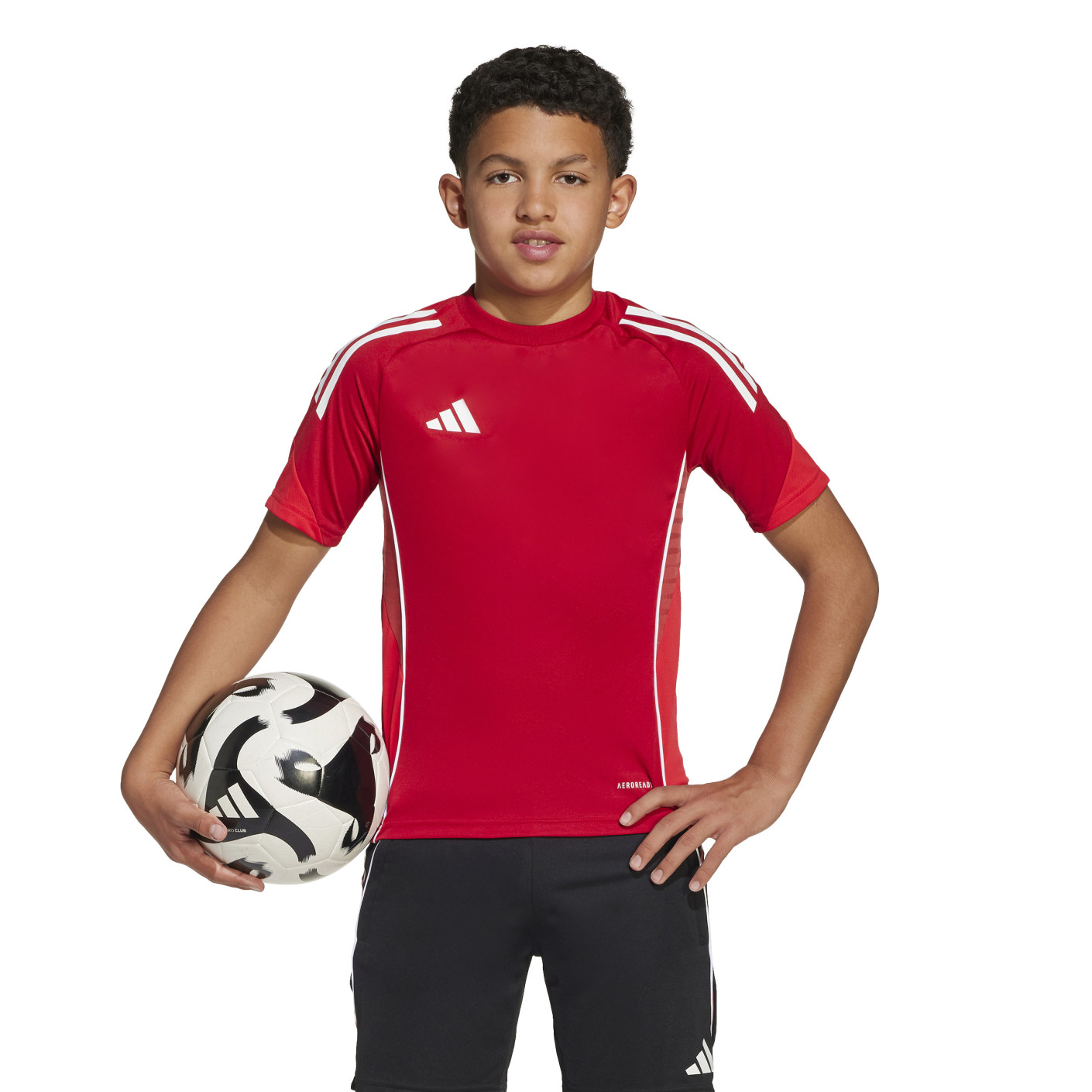 Adidas Tiro 25 Competition Trainingsshirt Kids Rood Wit
