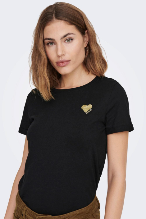 Only zwarte dames t-shirt