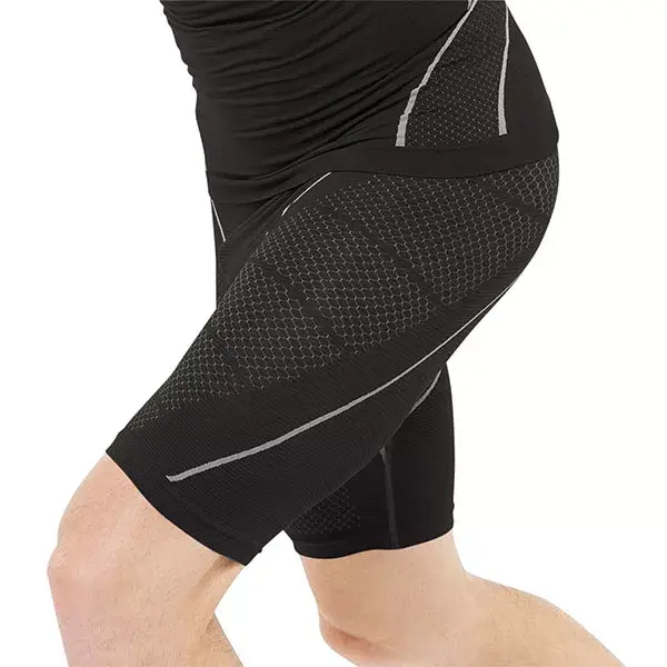 Calção de ciclismo de compressão preto masculino Cellutex para corrida, tamanho P/M