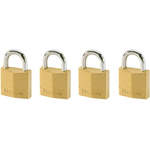 Cadenas à clé en laiton Master Lock - largeur 30 mm - Lot de 4