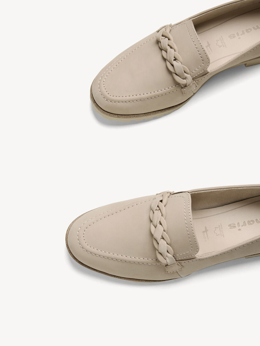 Leren Instappers - beige
