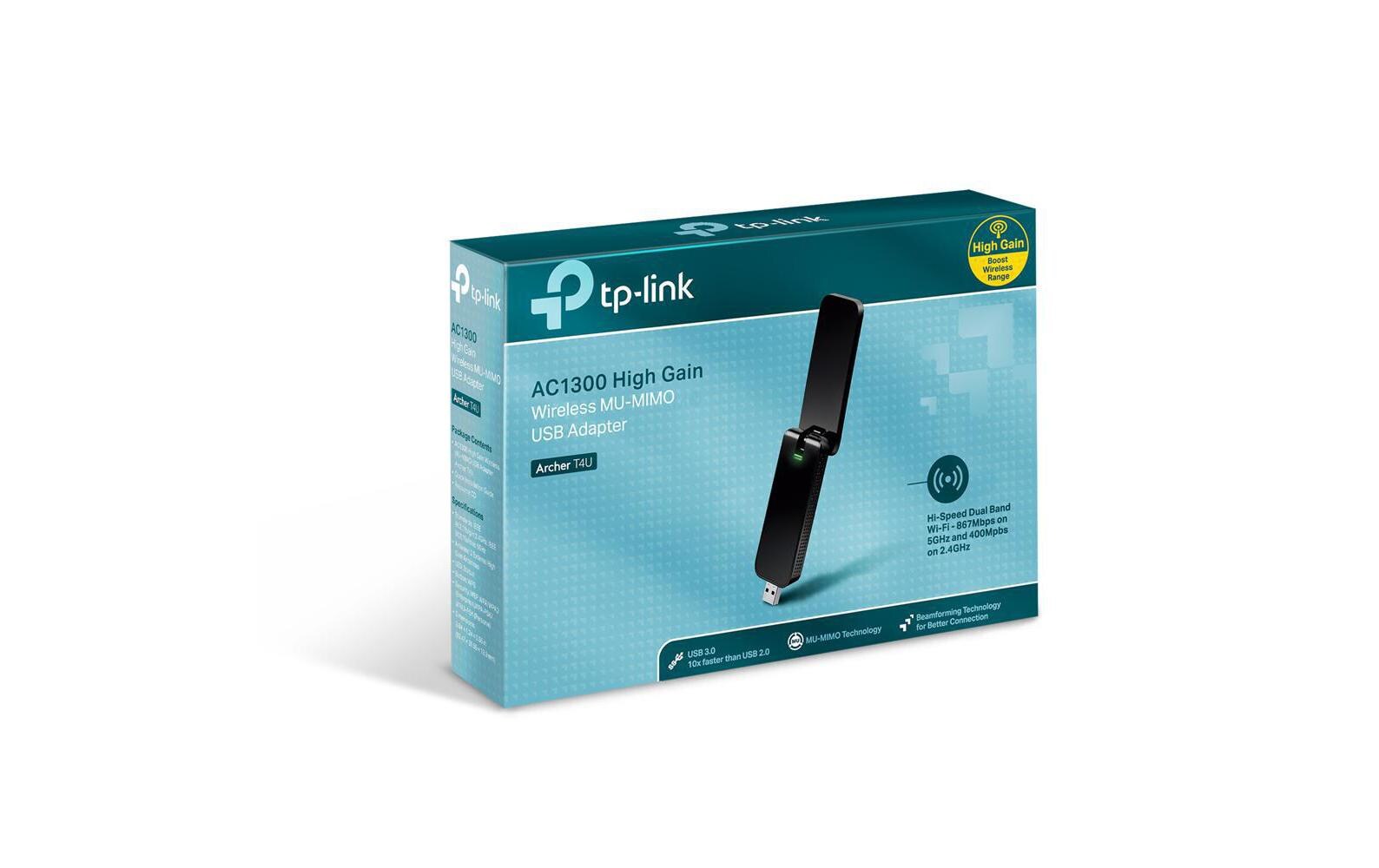 WLAN-AC USB-Stick Archer T4U V3.0AC1300 Wireless Dual-Band USB-Adapter