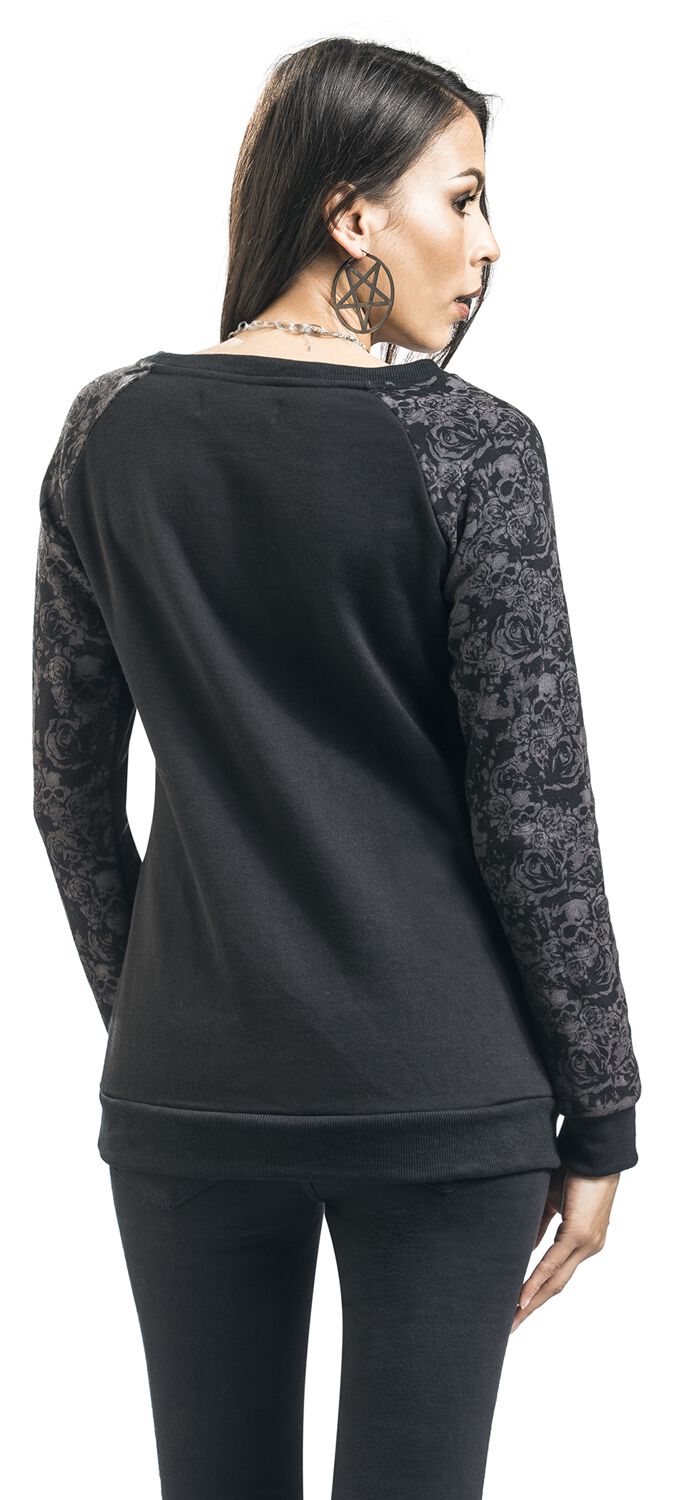 Skull & Roses | Black Premium by EMP Sweat-shirt