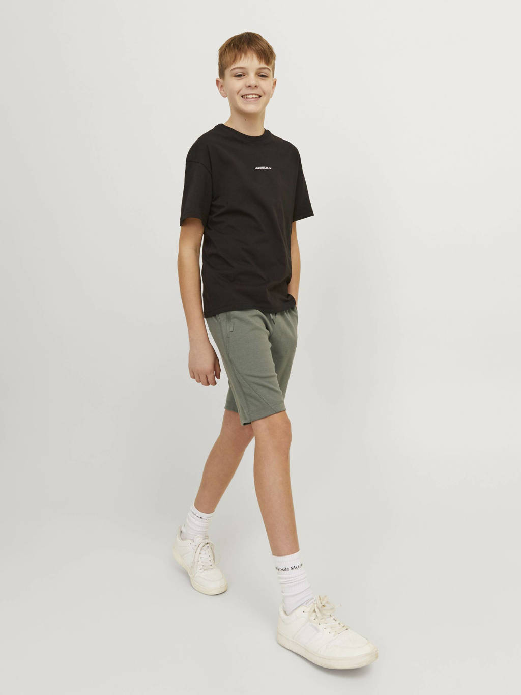 JACK & JONES sweatshort JPSTENCLOUD olijfgroen