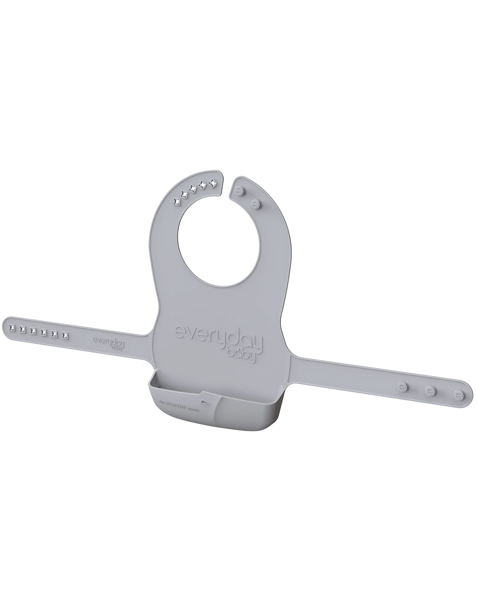 Silikon-Lätzchen EVERYDAY BABY - FOLDABLE (32x64) in grau