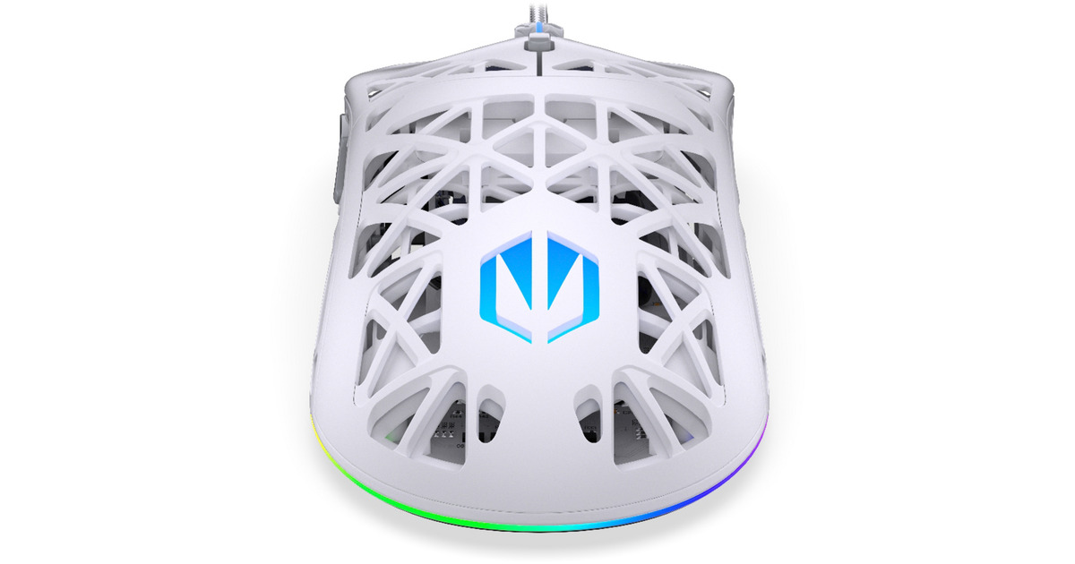 ENDORFYLIV Onyx White gaming muis  (Wit, 12.000 DPI, ARGB)