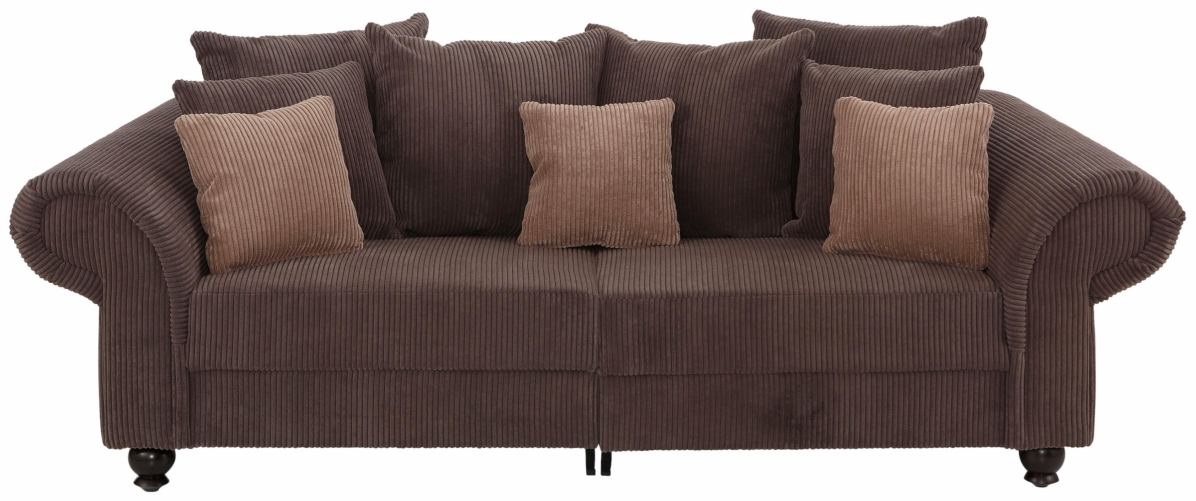 Home affaire Big-Sofa »King Henry Mega Sofa, viel Platz, Breite 242cm, Federkern« in legerer Polsterung und vielen losen Kissen