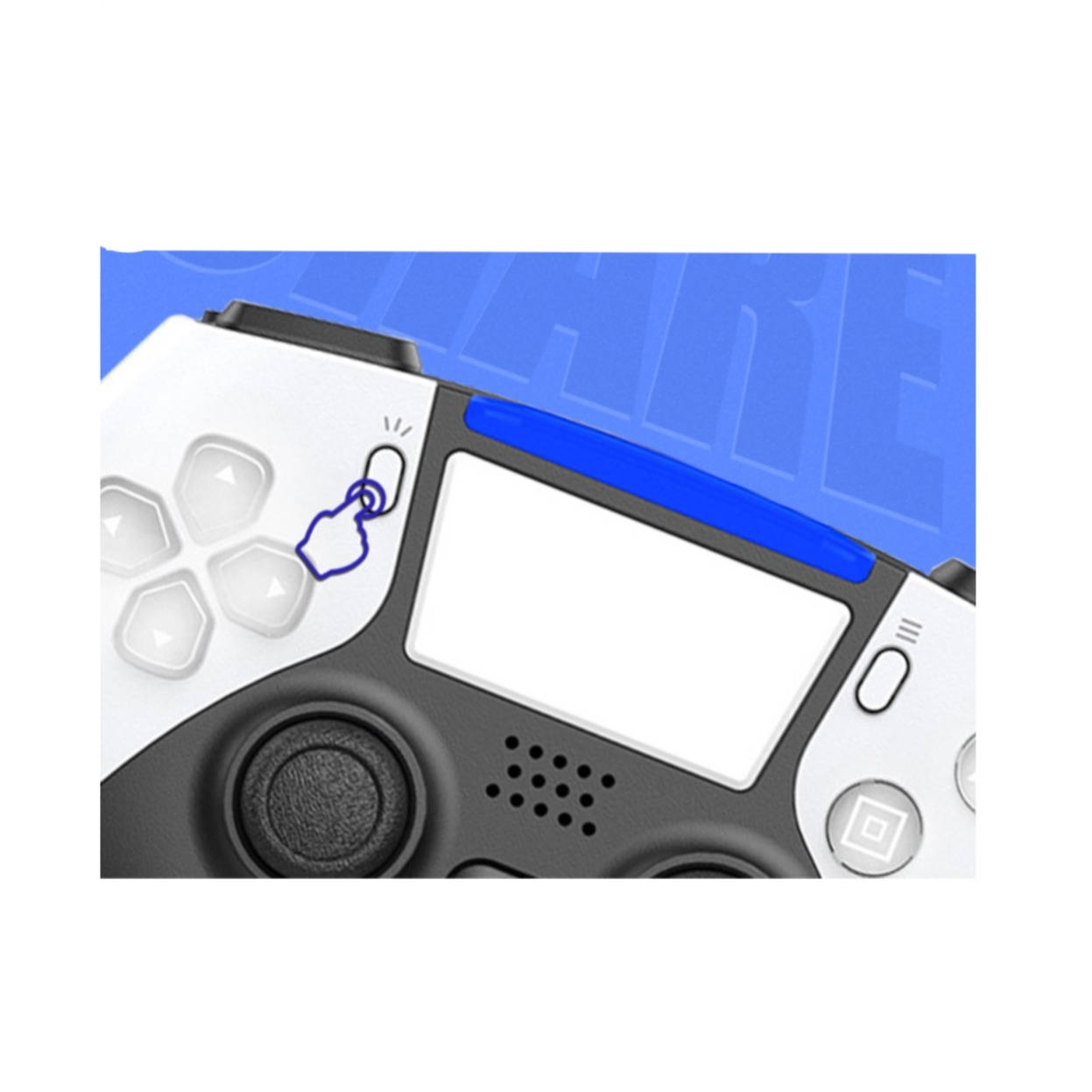 Sony PlayStation PS4 / Nintendo Switch / PC / Smartphone Wireless Bluetooth Game Controller mit 3.5mm Klinke (iOS / Android) - Weiss / Schwarz