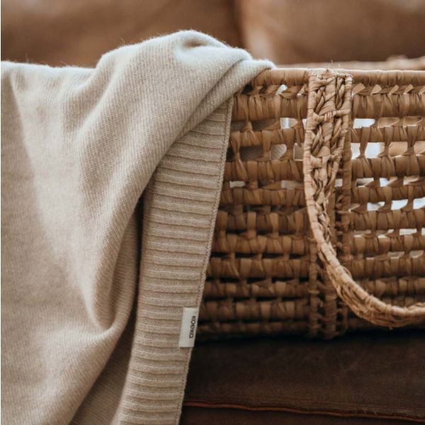 Koeka Wiegdeken Premium Knit Beja - Merino Wol/Cashmere - Warm White - 75x90 cm