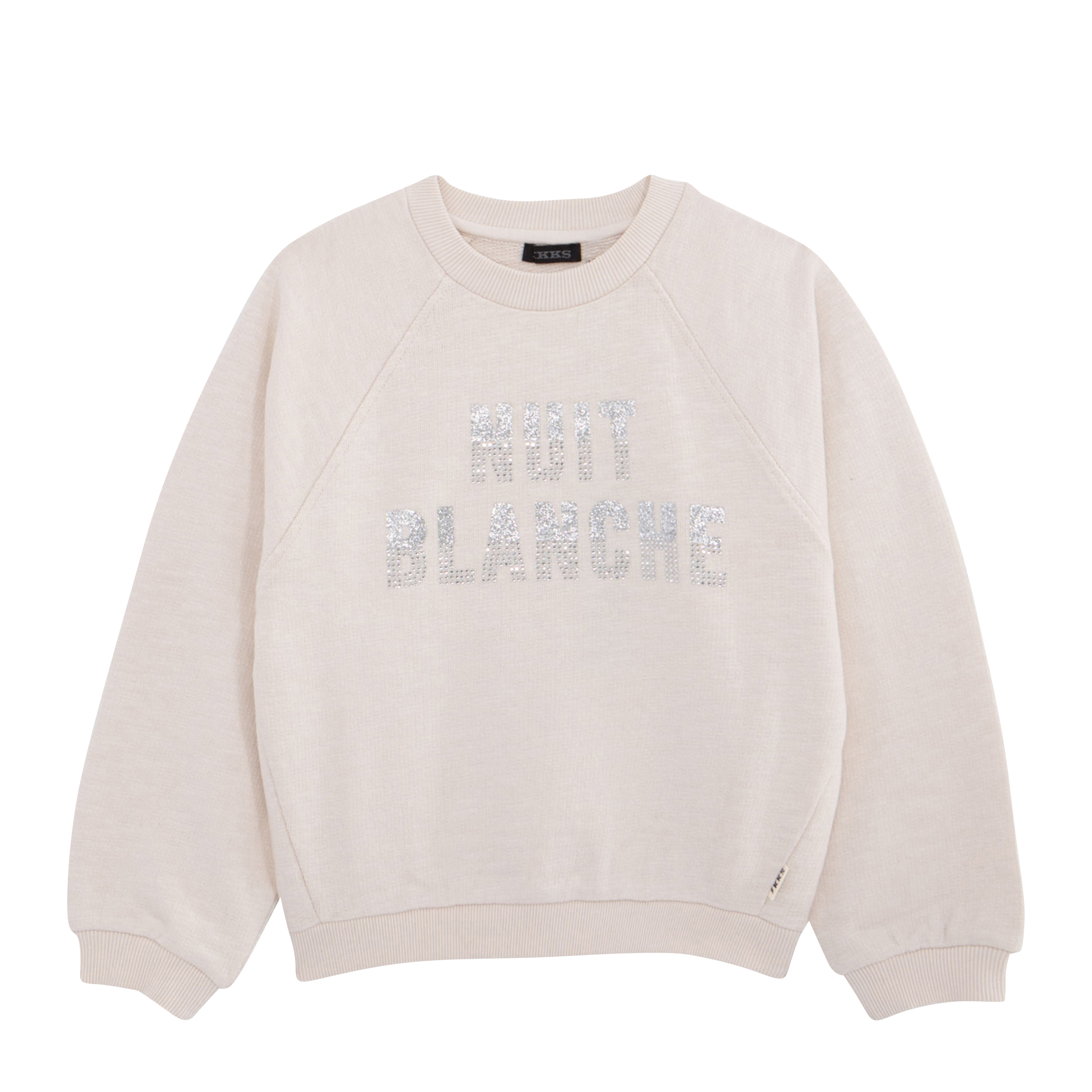 Sweat col rond en coton| Blanc