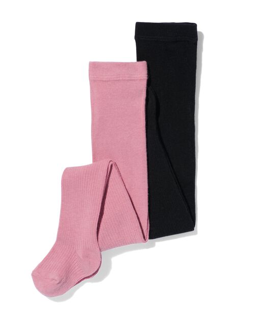 2 collant épais bébé avec coton violet