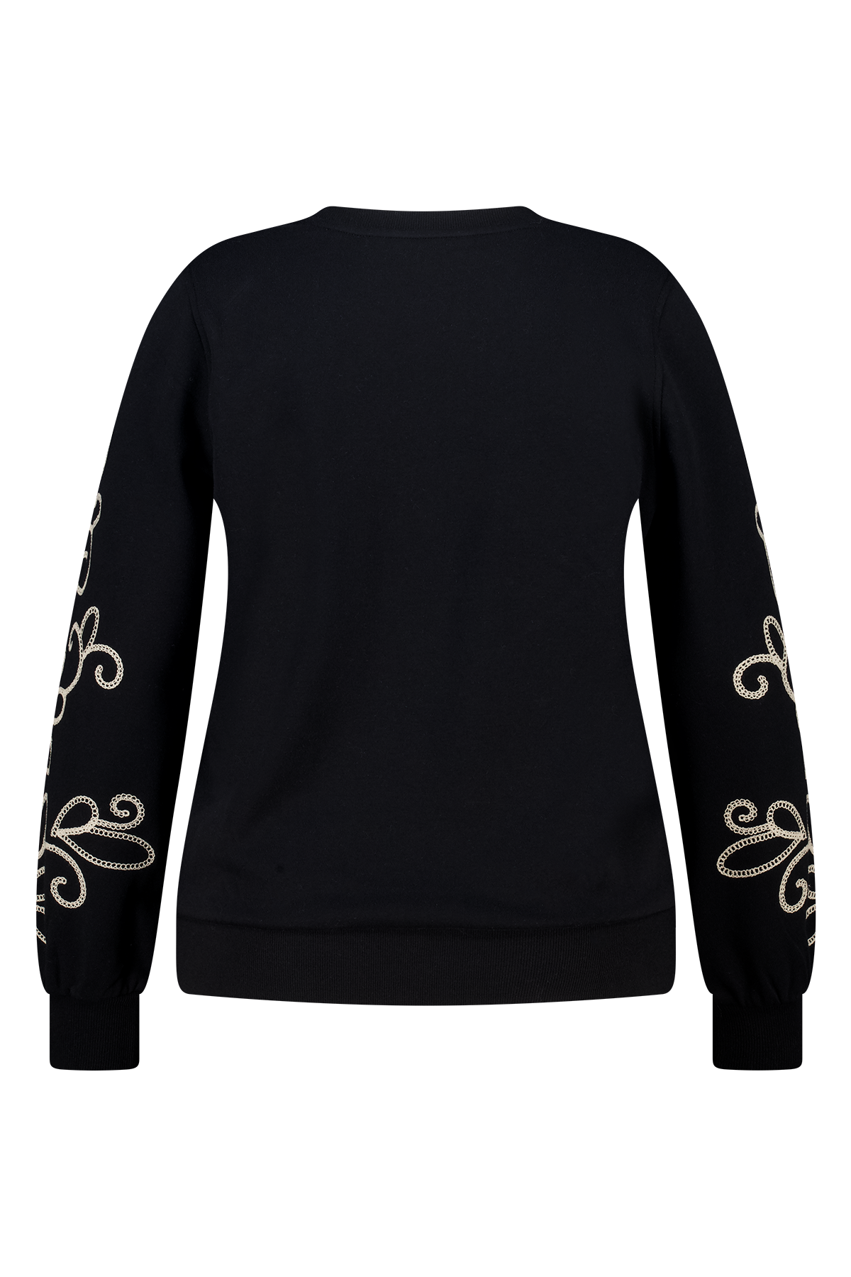 Sweater met broderie details Zwart