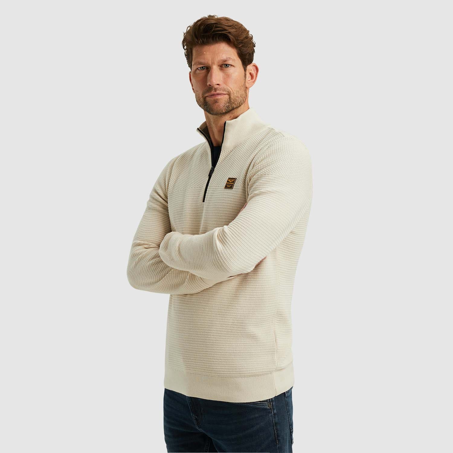 PME Legend  Half zip collar cotton mouline