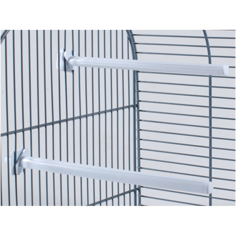 2 perchoirs plastique blanc de 21.5 cm, pour oiseaux