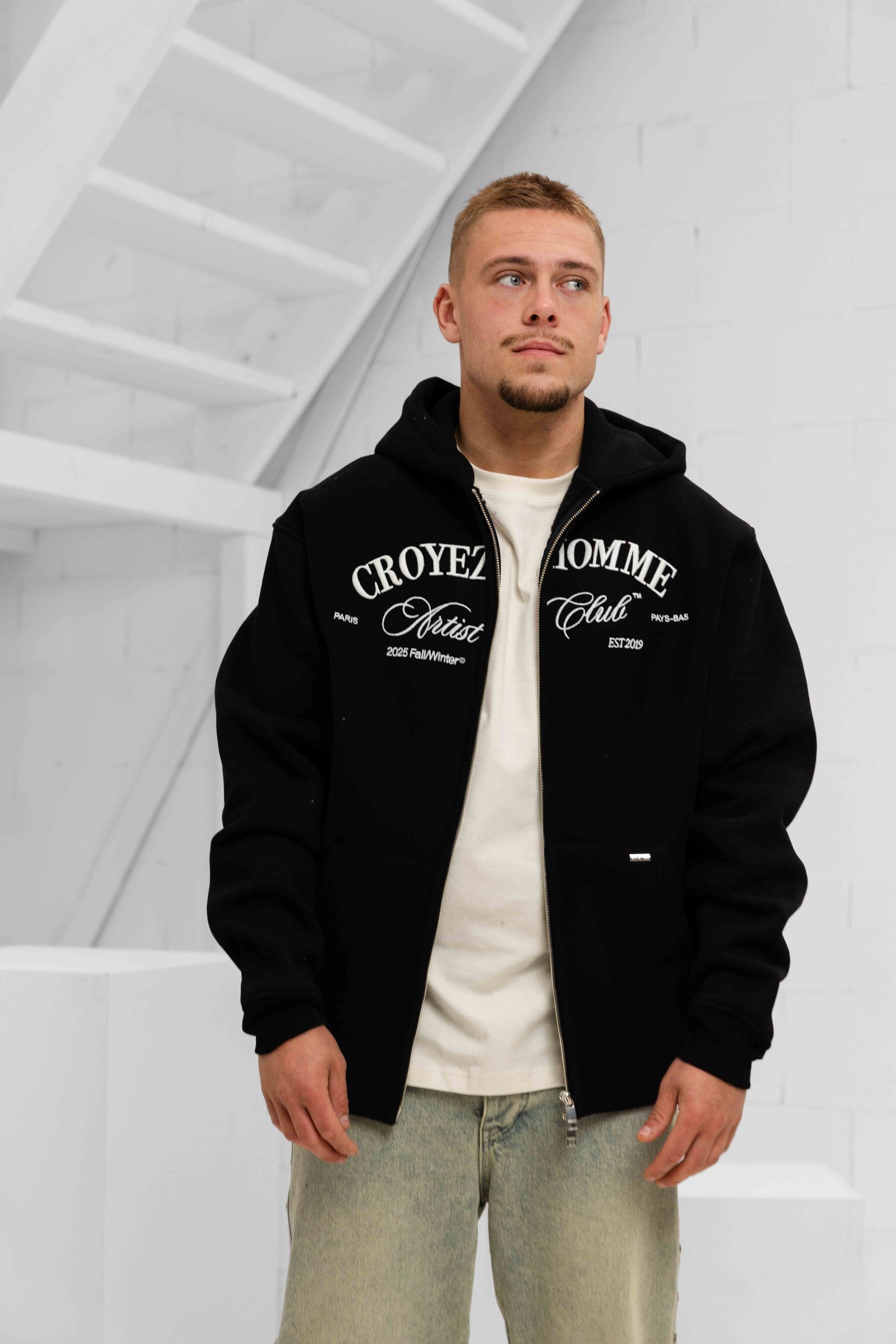 Croyez Artist Club Zip-Hoodie Heren Zwart