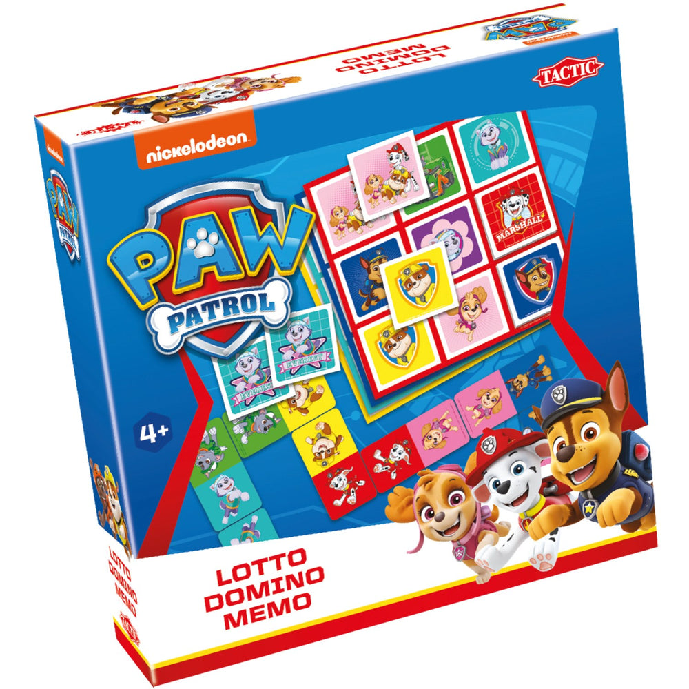 Køb Tactic Games Paw Patrol 3 I 1 Memo, Lotto, Domino