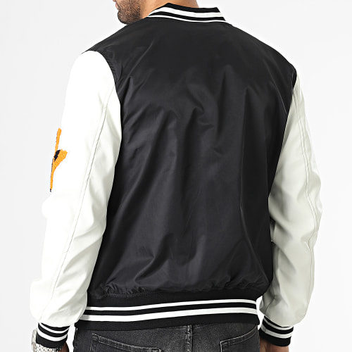 Veste Teddy Noir Blanc