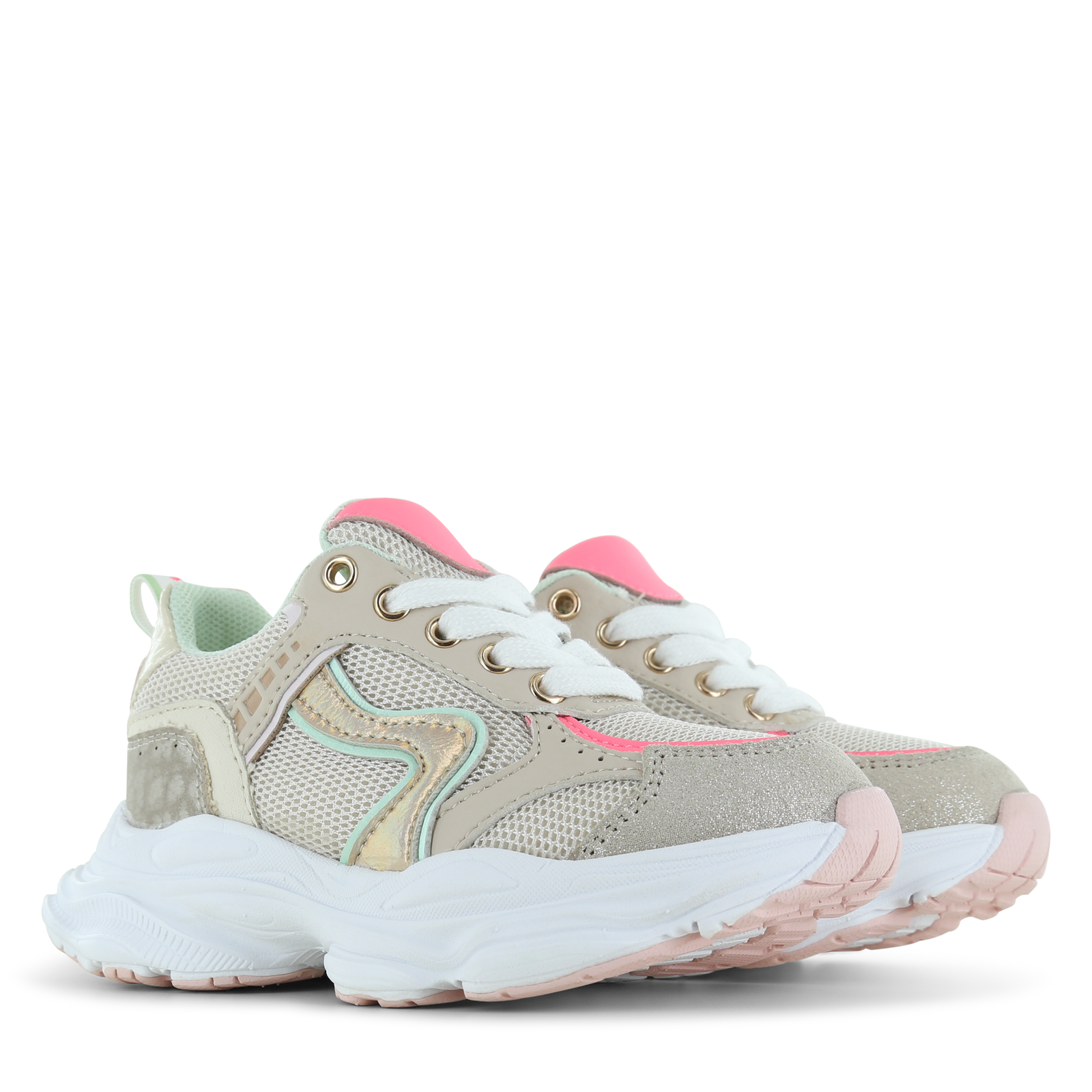 Shoesme beige sneaker Microleer | Meisjes schoenen