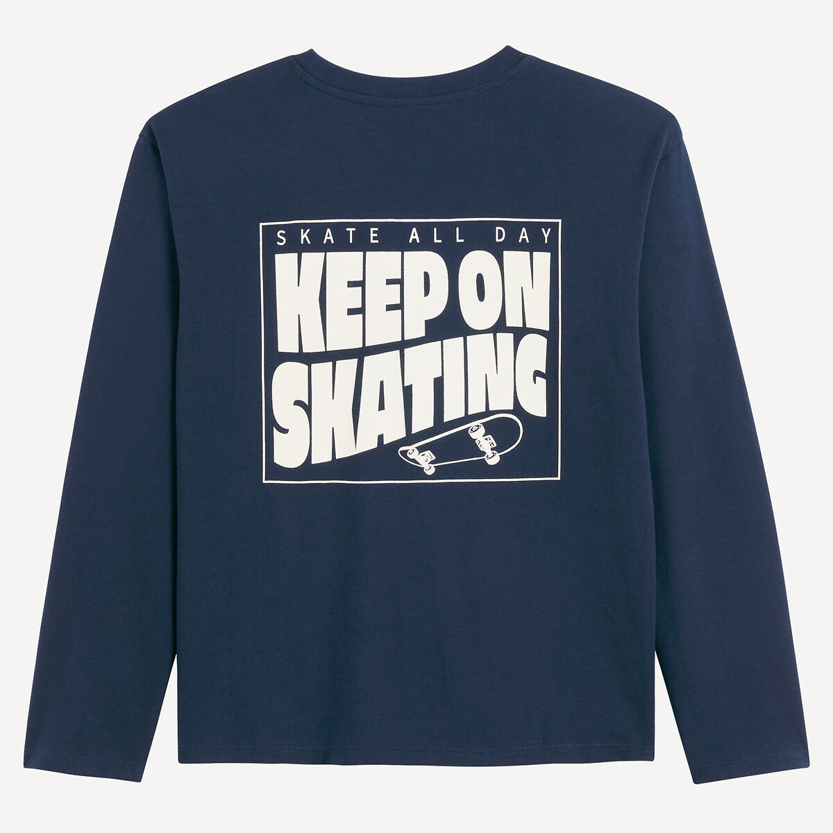 COLEÇÕES LA REDOUTE<br>Camiseta de manga comprida, estampada na frente e nas costas