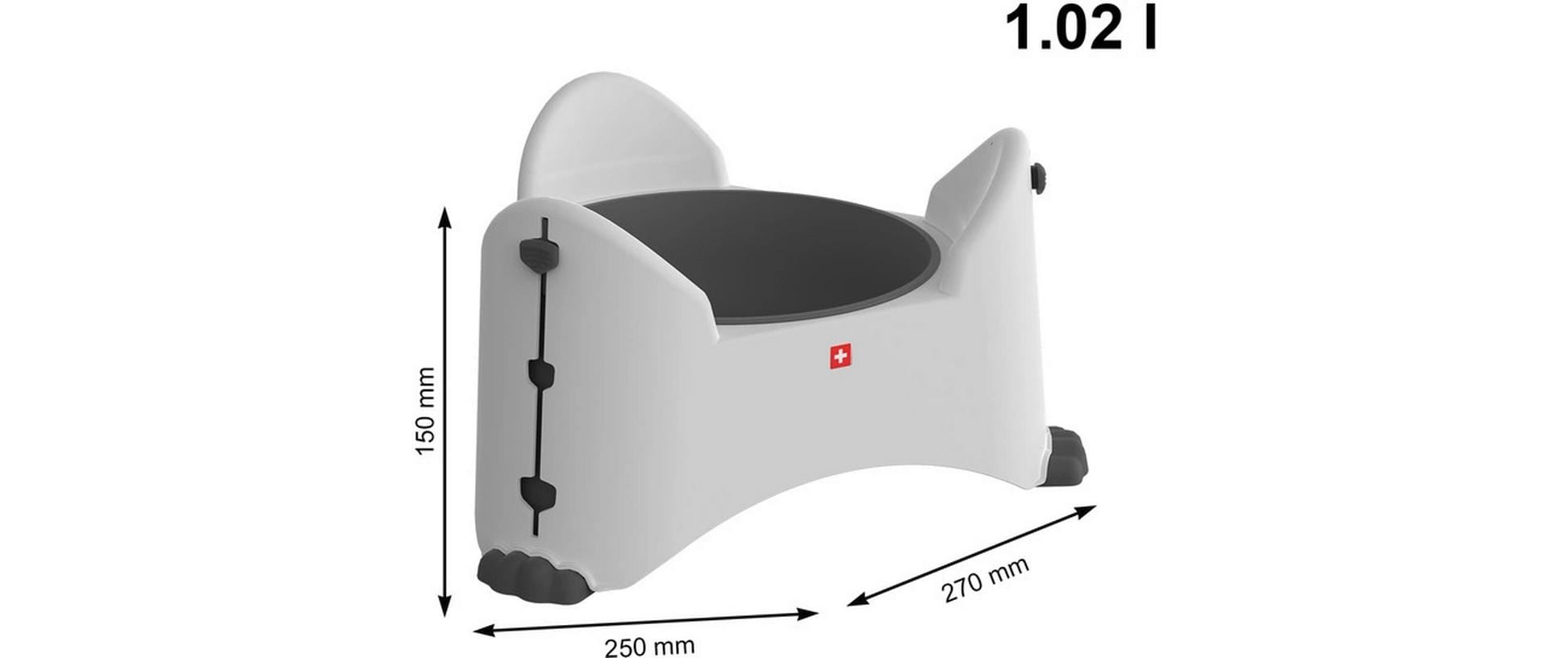 Verstellbarer Futternapf Sammy, 1.02 l, WeissFutternapf