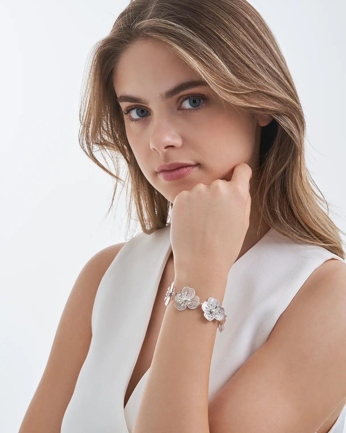Armband - Silver Petal