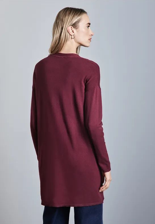 Street One Dames Lang vest in Rood, in size: 34