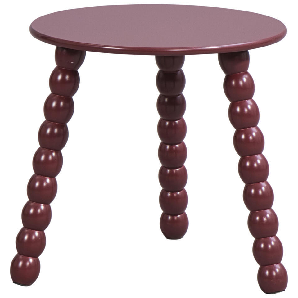 Bijzettafel Avila - rood - 40xØ40 cm