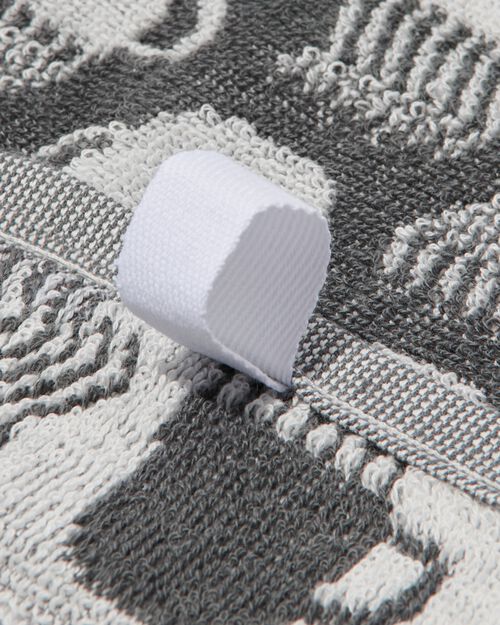 essuie-mains 50x50 coton gris avec tasses de café