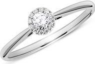 950 platina halo ring met Diamanten
