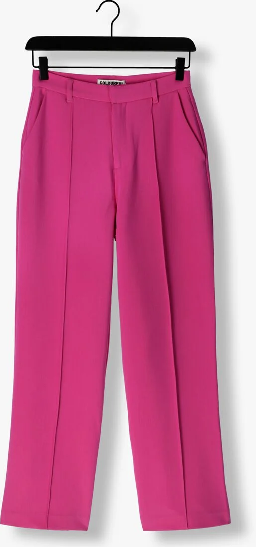 COLOURFUL REBEL roze colourful rebel pantalon rus uni straight pants