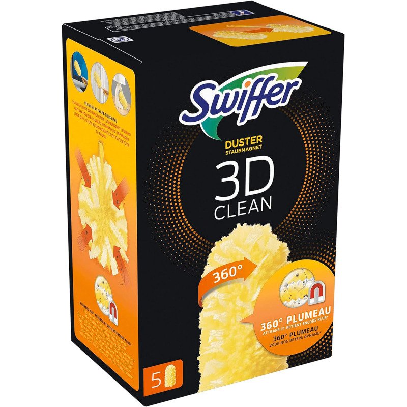 Recharge Plumeau Swiffer 3D Clean - Boîte de 5