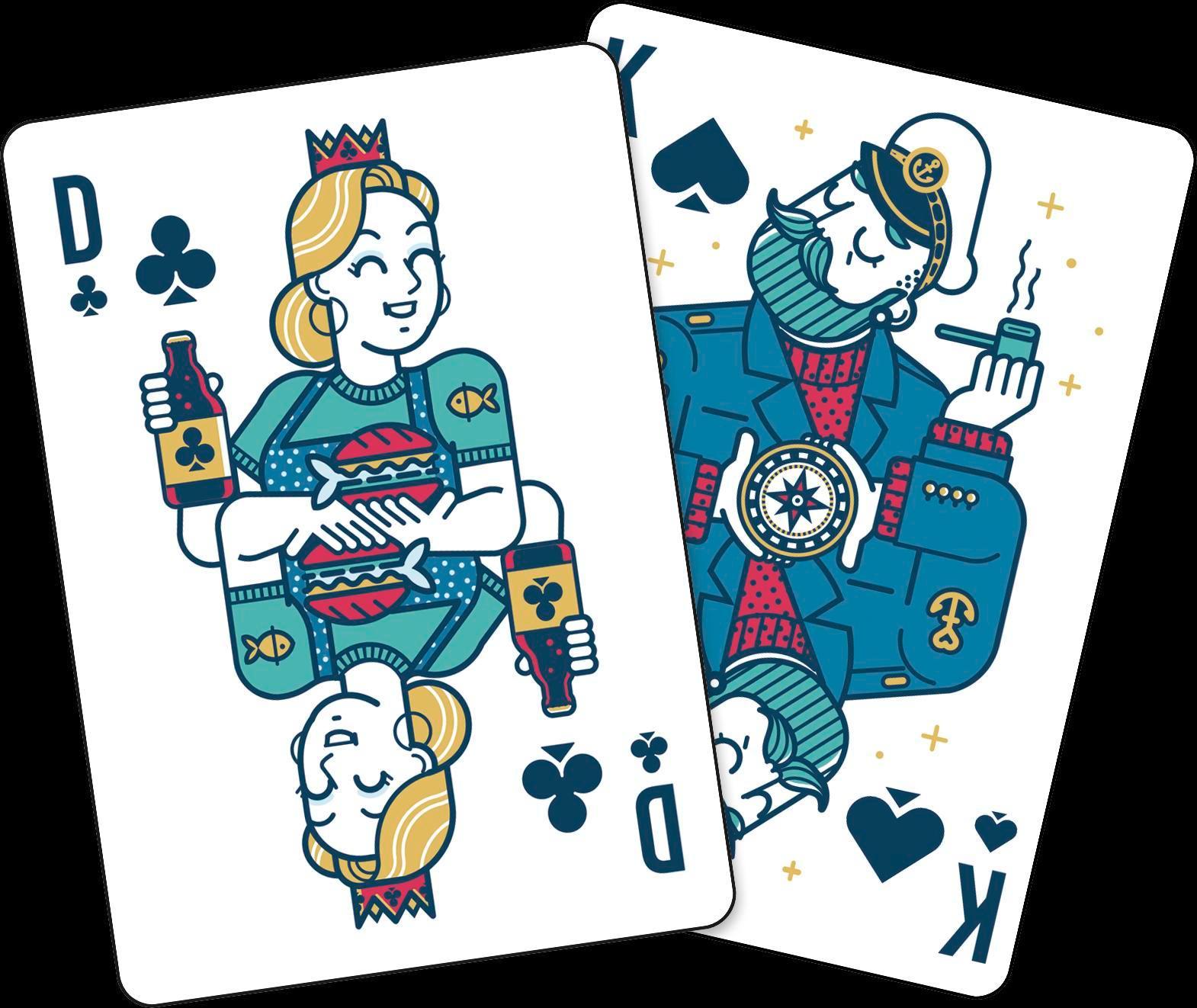 Ahoi! 55 Spielkarten mit Motiven von der Küste
