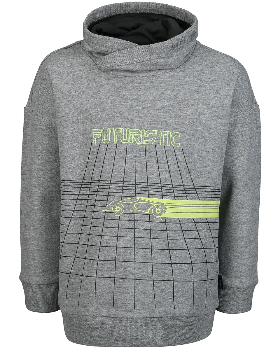 Kapuzen-Sweatshirt FUTURISTIC in grey