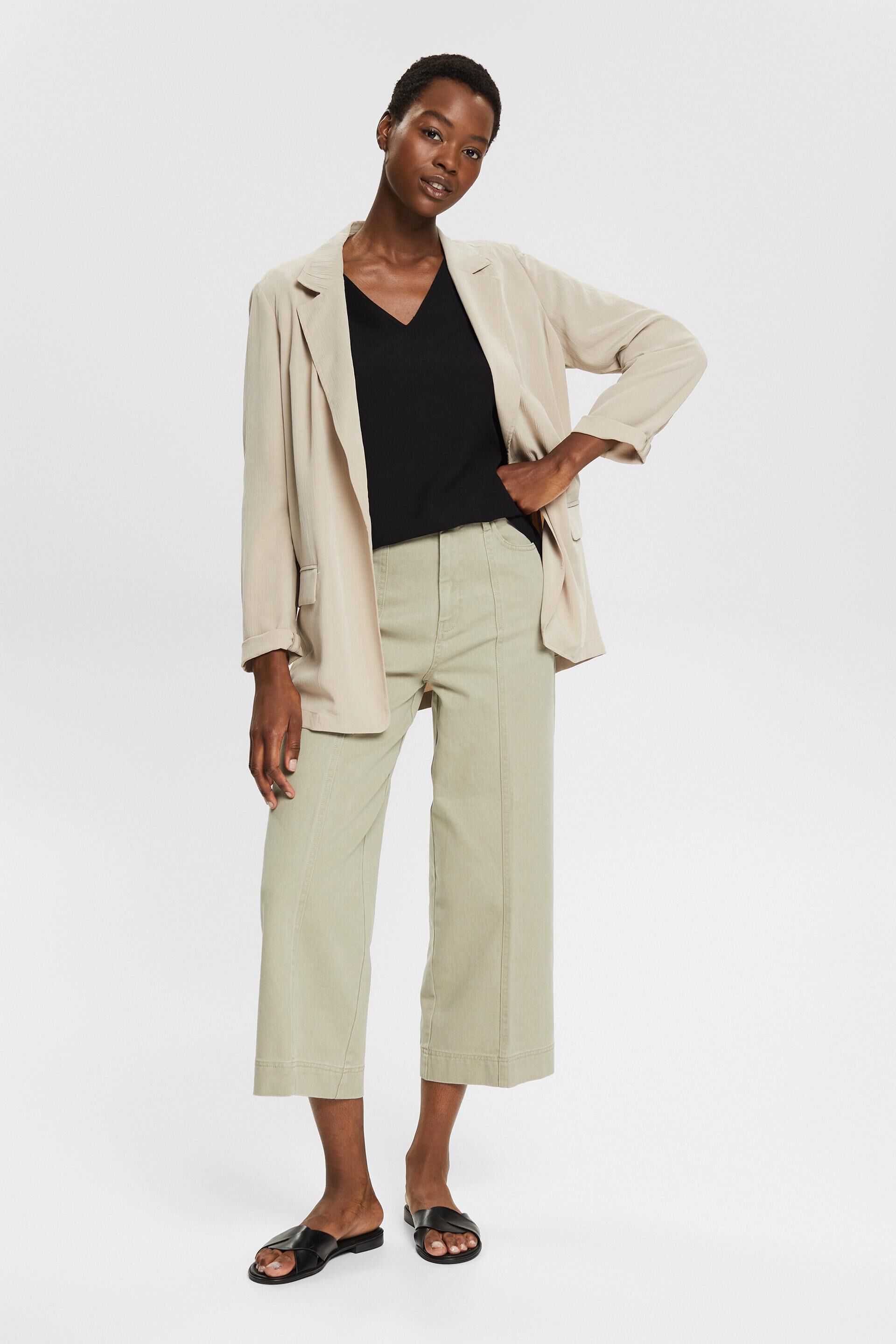 Blouse stretch à bords bruts