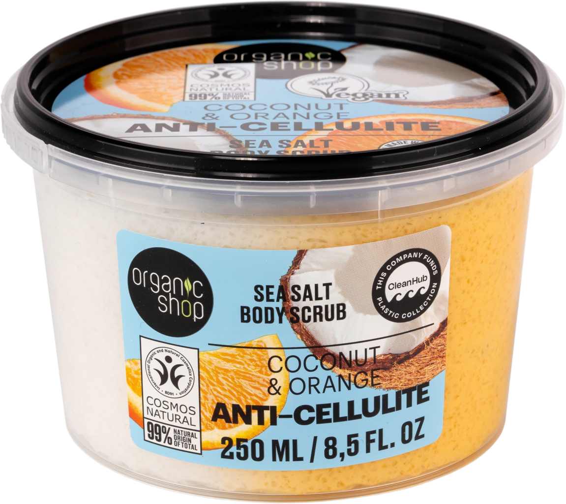 Organic Shop  Anti-Cellulite Body Scrub Coconut & Orange, 250 ml