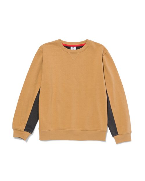 pull enfant colorblock beige