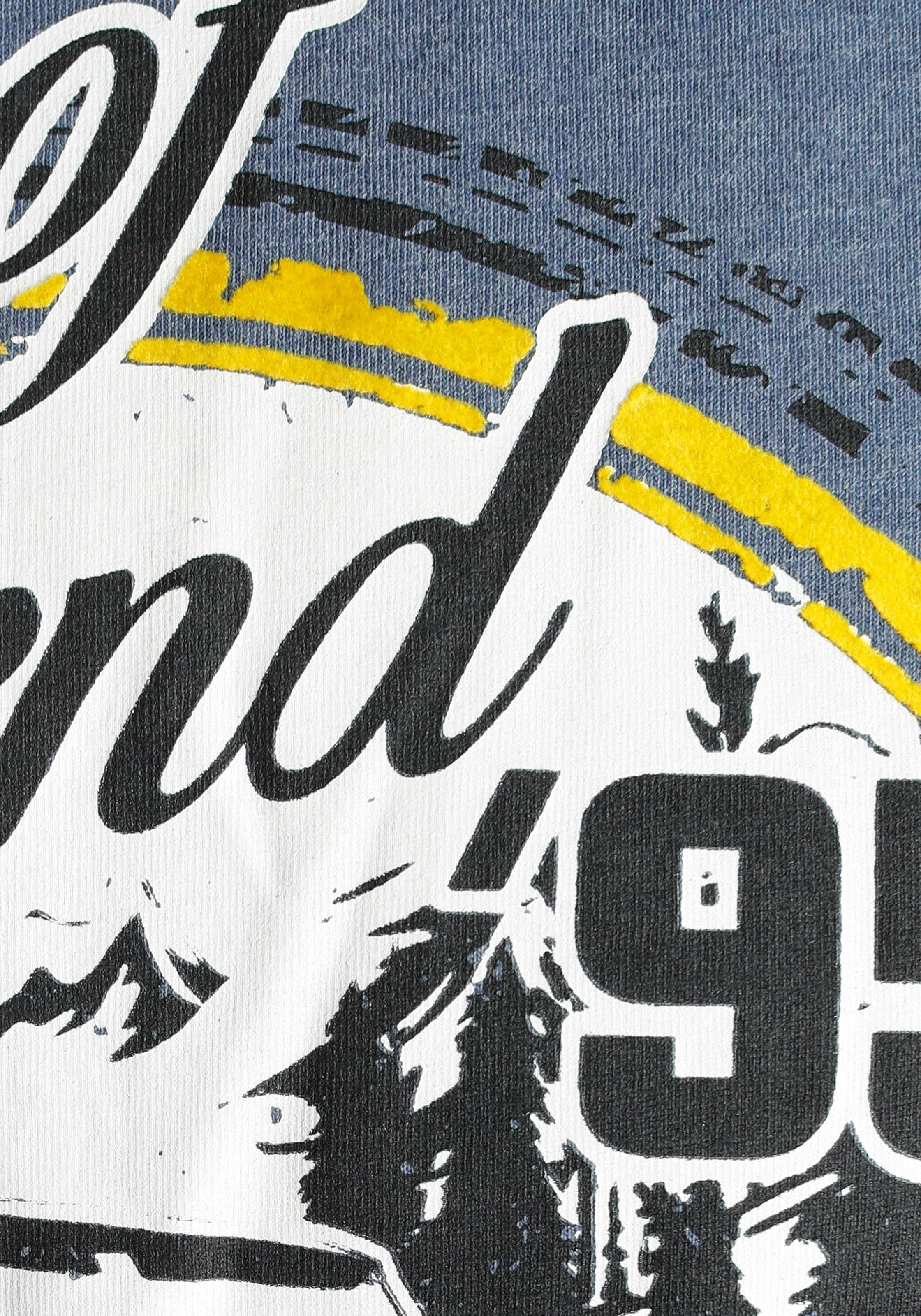Man's World T-Shirt Kurzarm,  meliert,  Rundhalsausschnitt,  aus Single Jersey