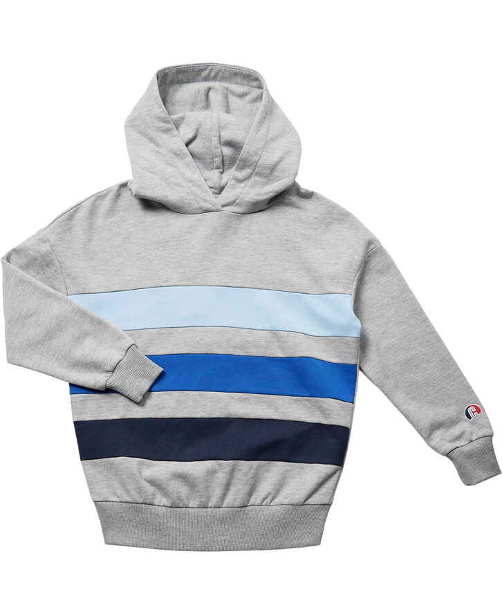 Costbart FLYNN - OVERSIZE HOODIE WITH STRIPES 900 light grey me