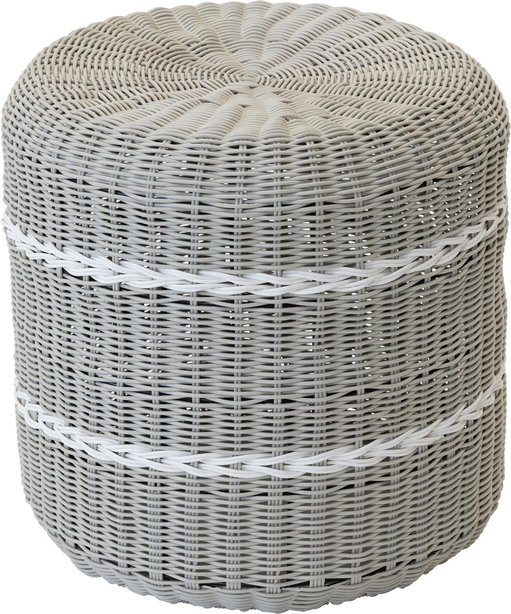 Poef Saigon zwart Poef Saigon Grijs wicker