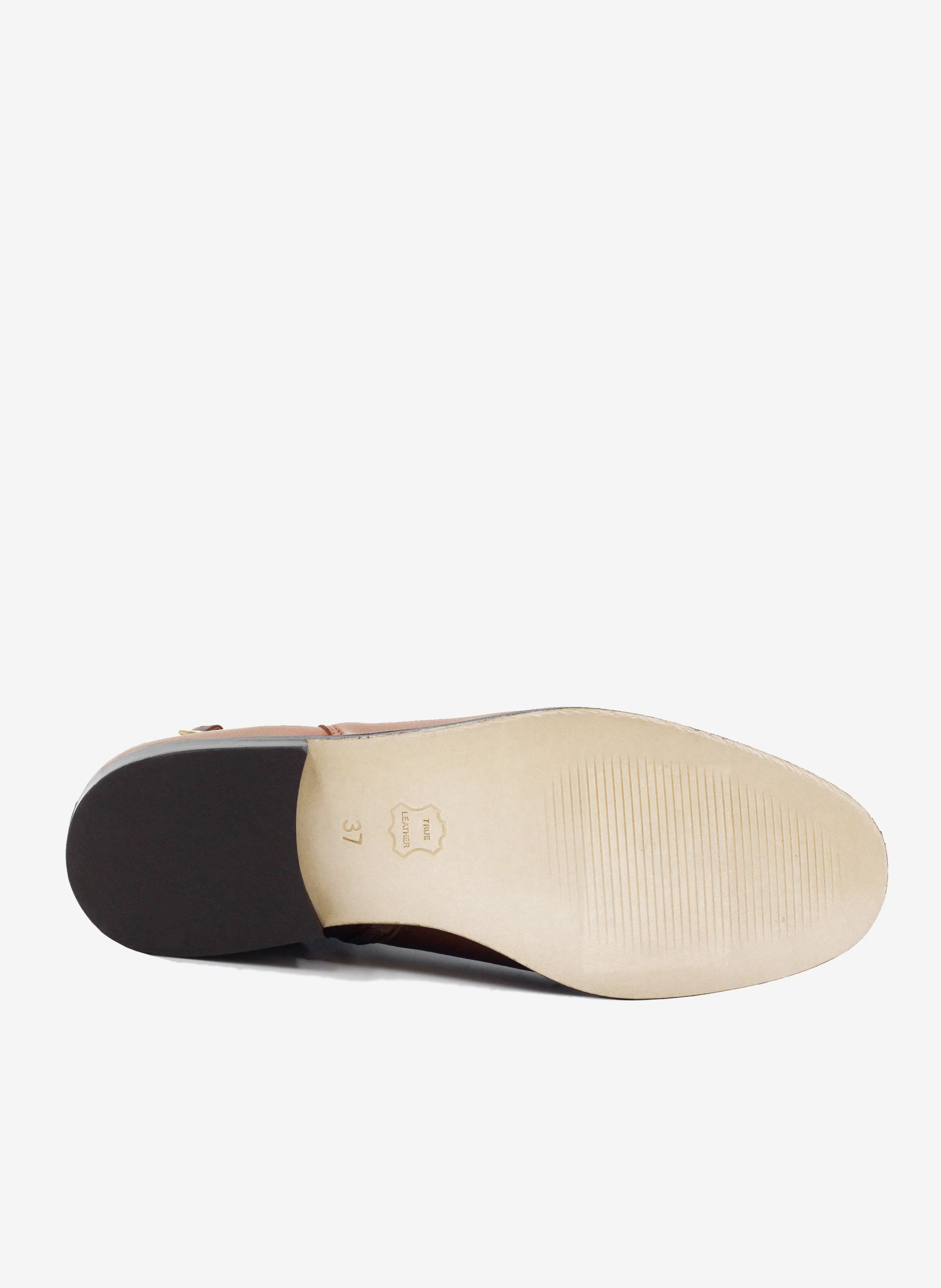 Bottines cavalières plates cuir lisse | Marron